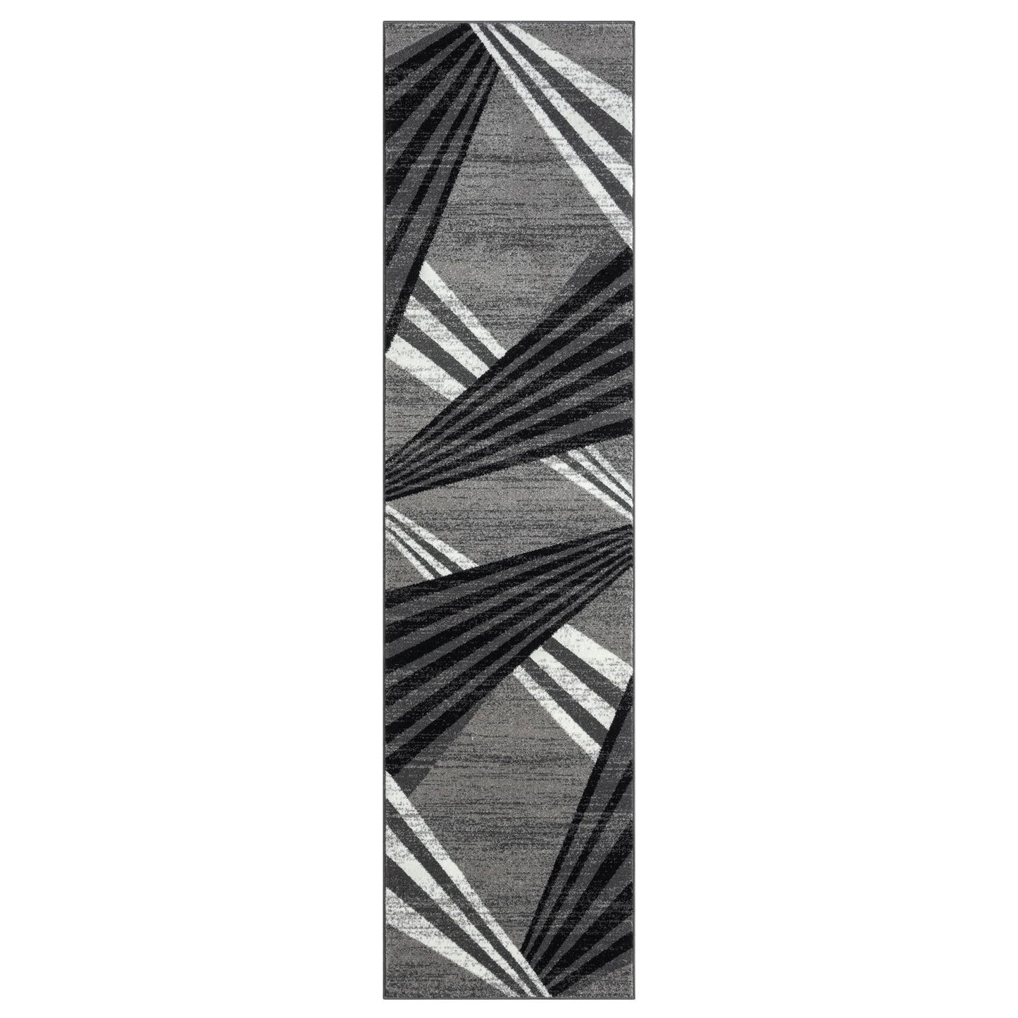 Adore Geometric Textural Rug - Grey - 80x150 - Cosy Abode