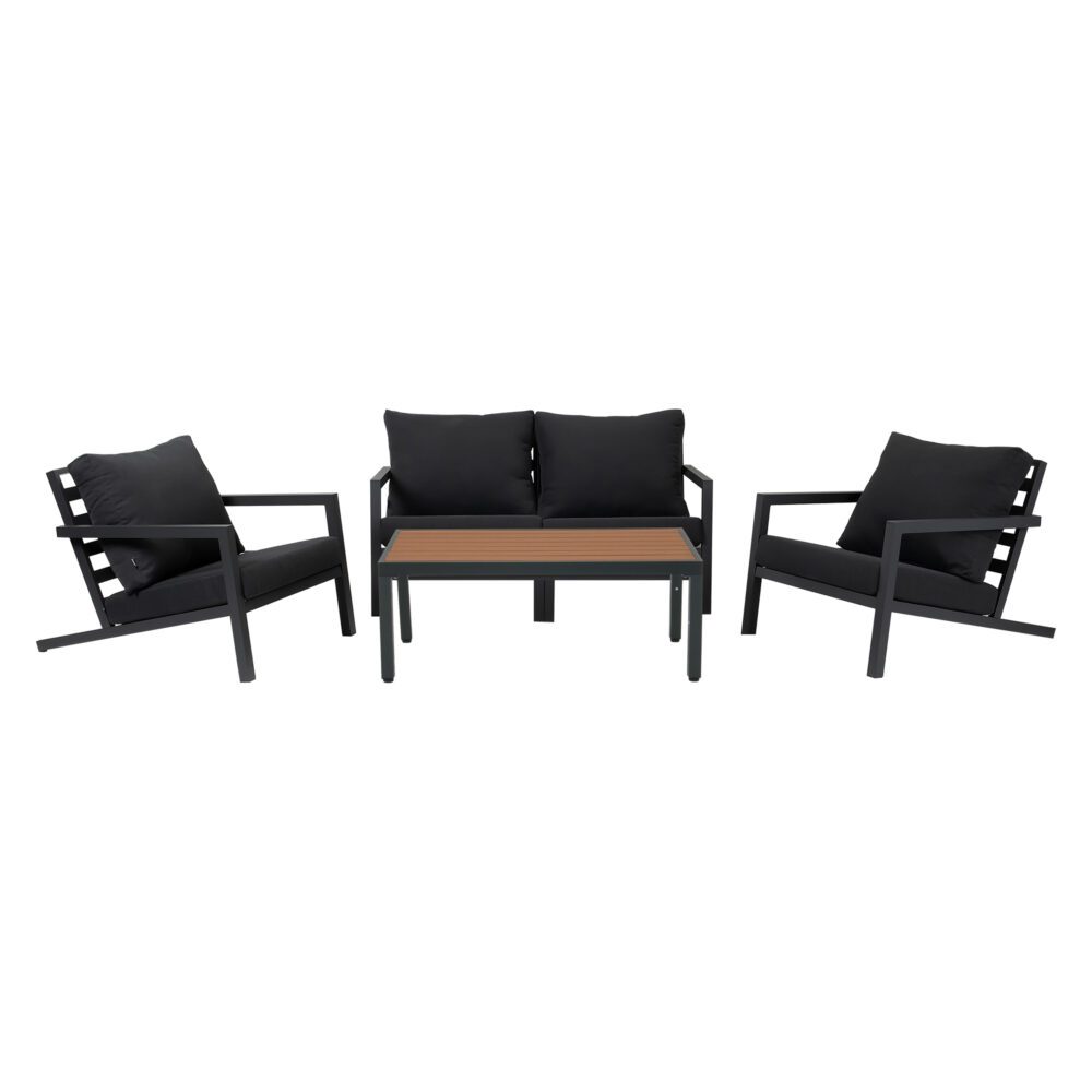 Aidan Garden Furniture Set in Slate Grey — 5 pieces - Cosy Abode