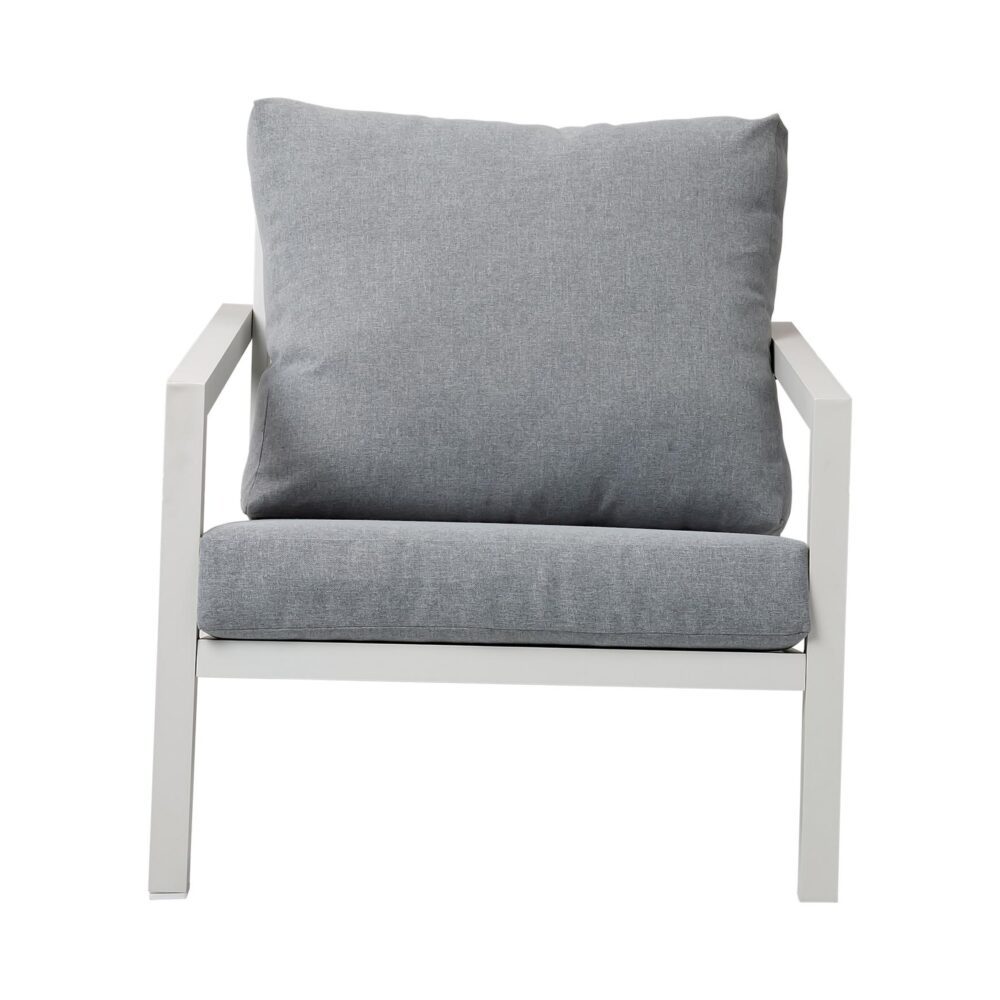 Aidan Garden Furniture Set in White — 5 pieces - Cosy Abode