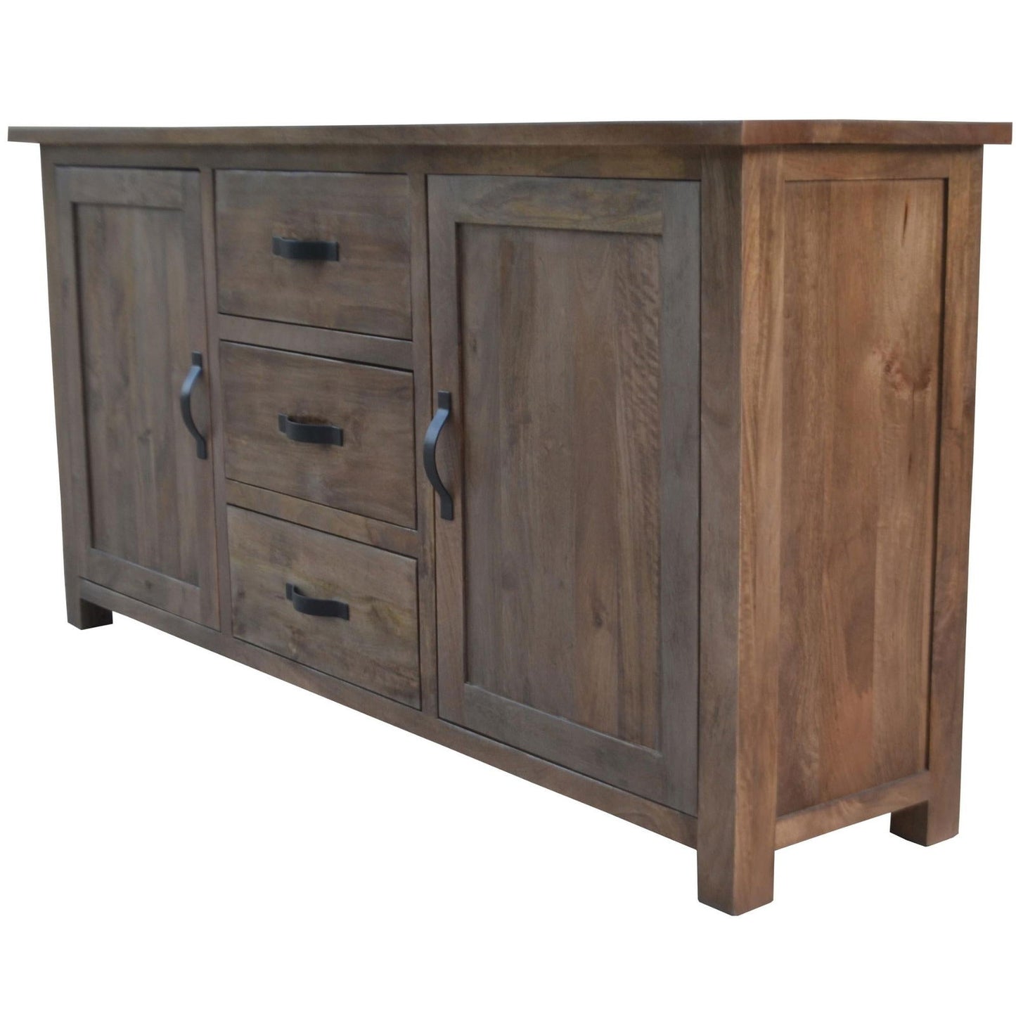 Aksa Buffet Table 175cm 2 Door 3 Drawer Solid Mango Timber Wood - Cosy Abode