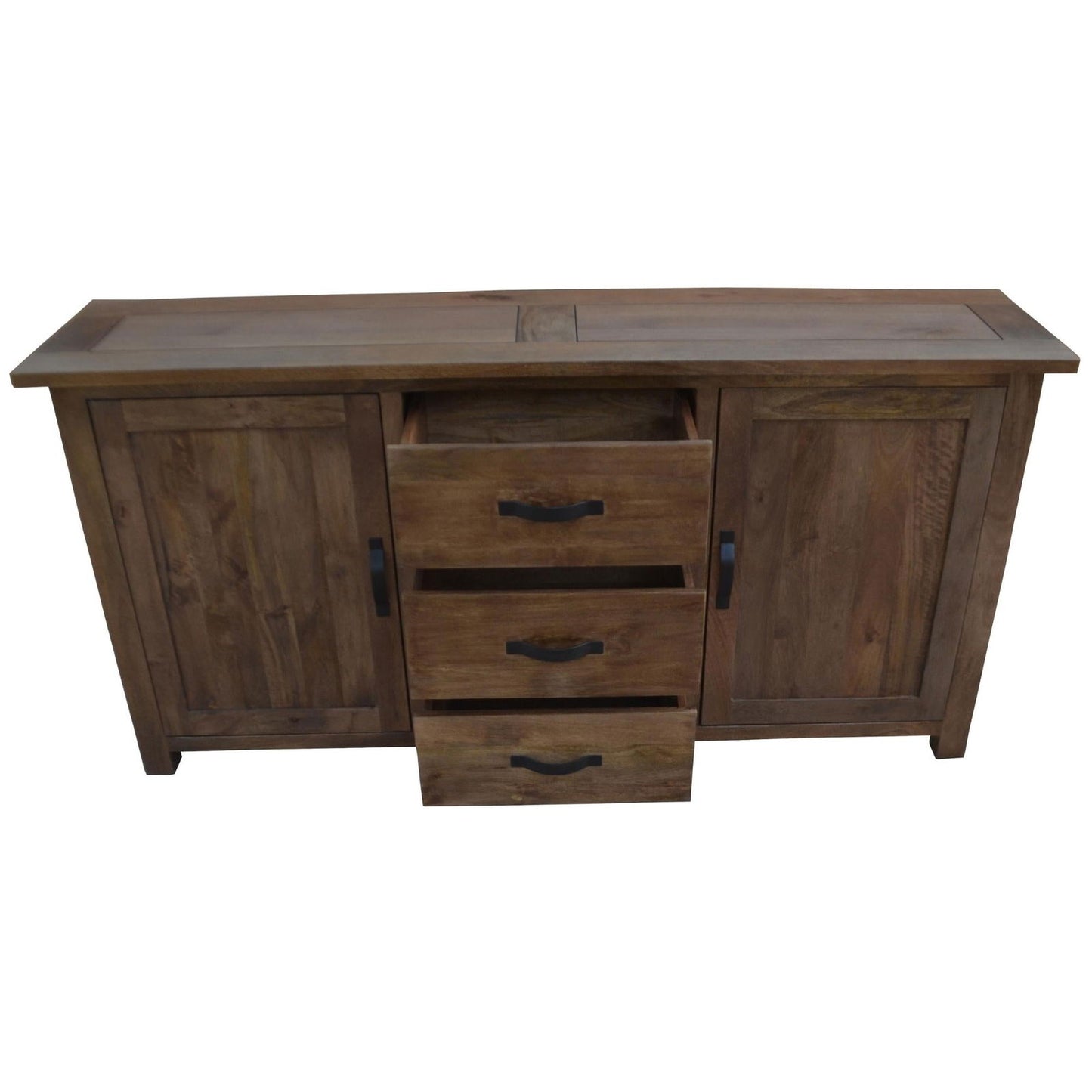 Aksa Buffet Table 175cm 2 Door 3 Drawer Solid Mango Timber Wood - Cosy Abode