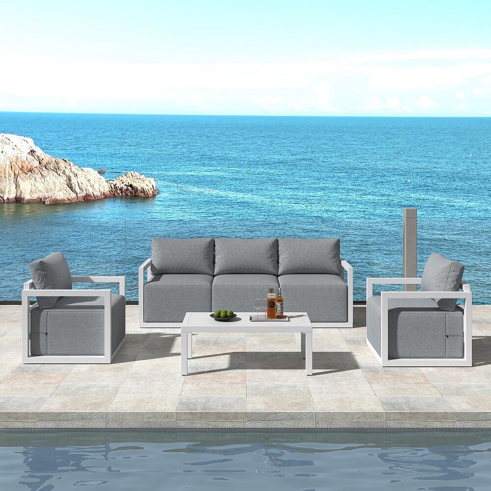 Alfresco 5-Seater Deep-Seated Patio Set – Charcoal Grey - Cosy Abode
