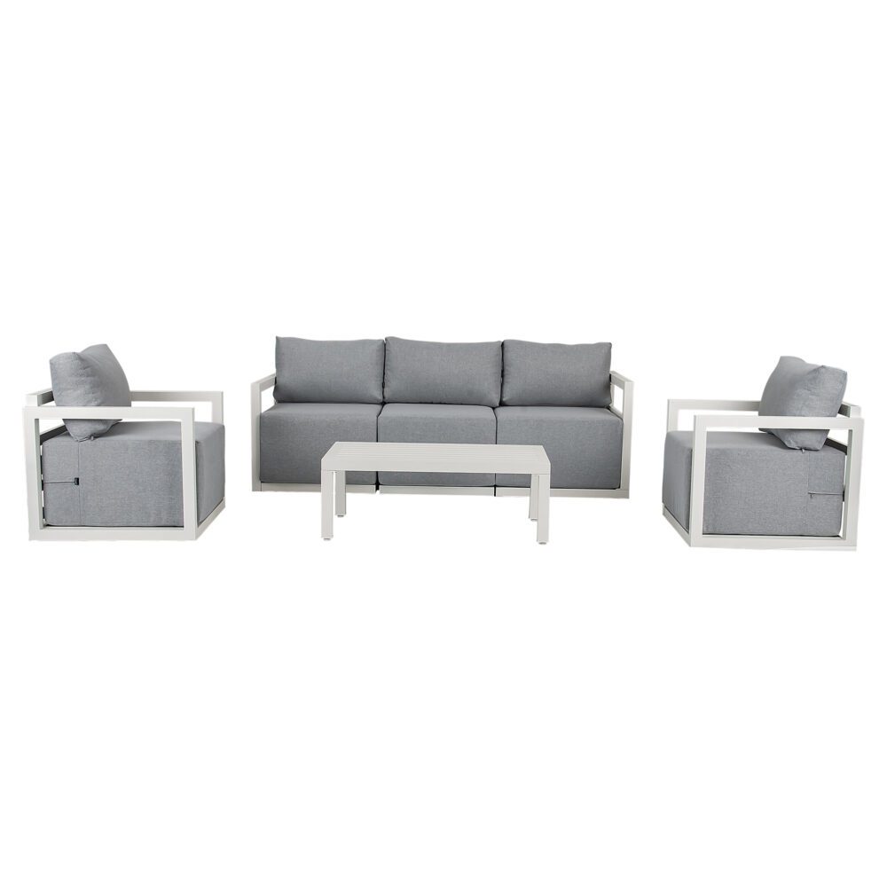 Alfresco 5-Seater Deep-Seated Patio Set – Charcoal Grey - Cosy Abode
