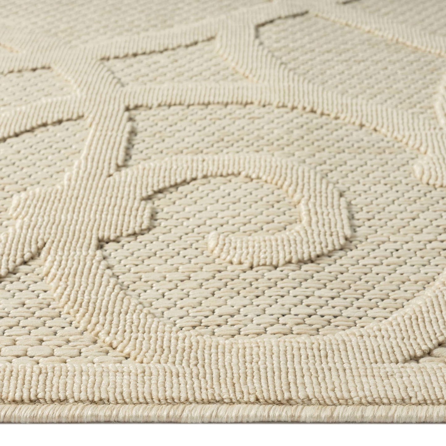 Alpha Outdoor Rug - Cream - 200x290 - Cosy Abode