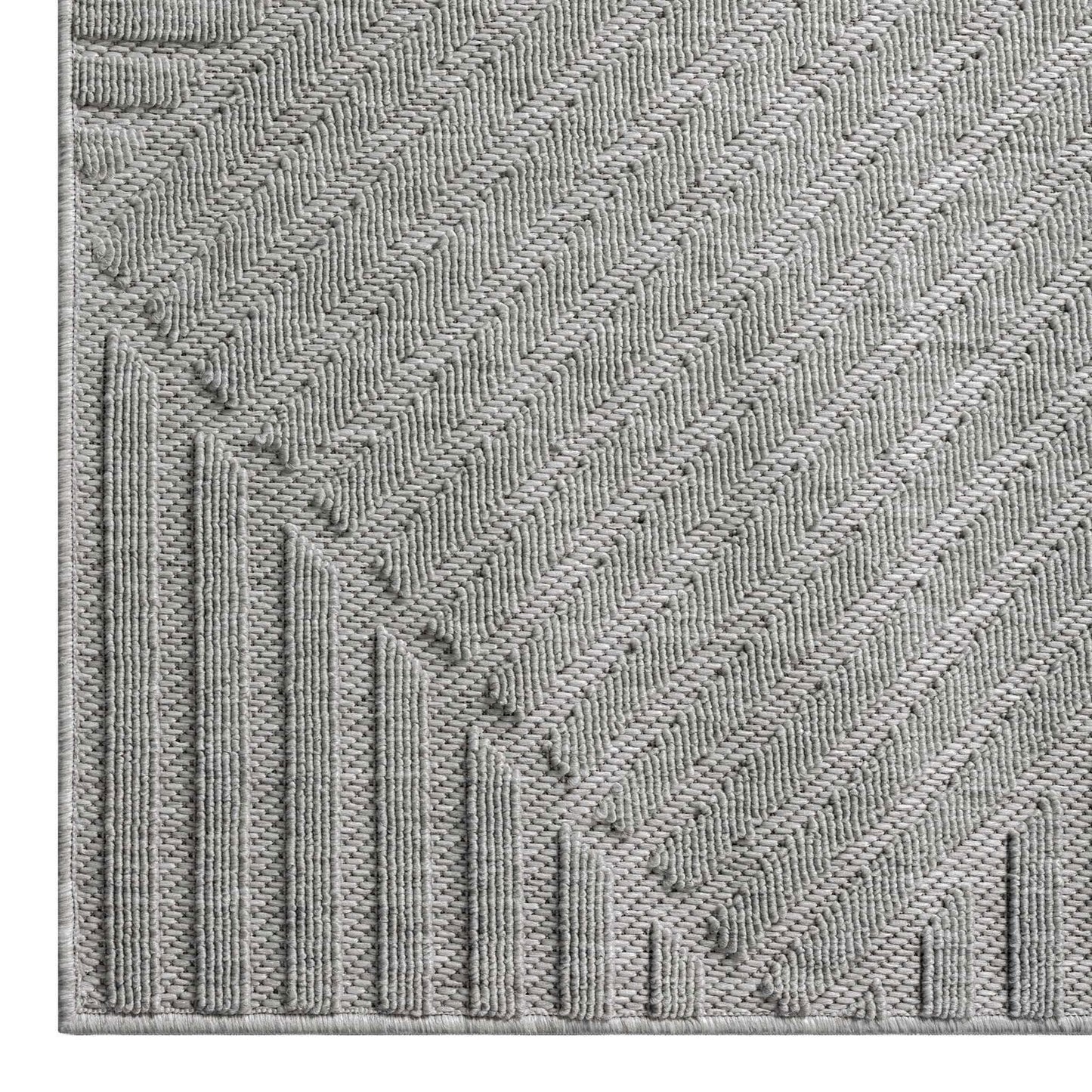 Alpha Outdoor Rug - Light Grey - 160x230 - Cosy Abode