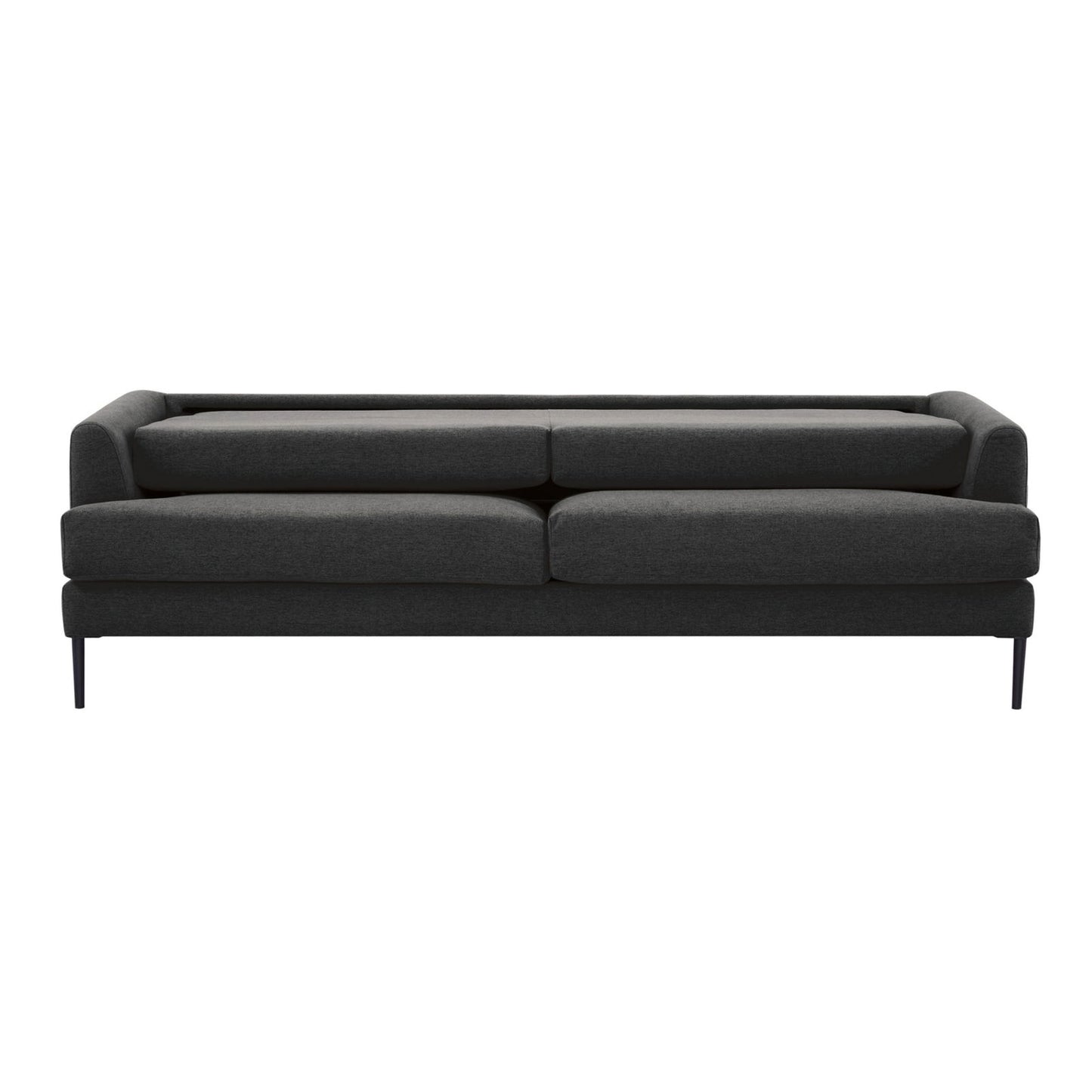 Ariya 3 Seater Sofa Fabric Uplholstered Lounge Couch - Charcoal - Cosy Abode
