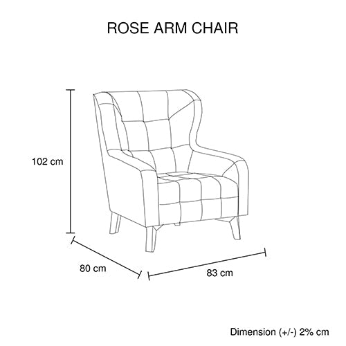 Armchair High back Lounge Accent Chair Designer Printed Fabric with Wooden Leg - Cosy Abode