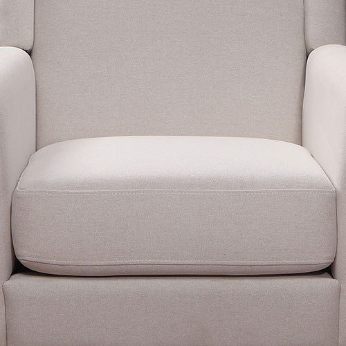 Armchair in Beige Colour Lounge Accent Chair Upholstered Fabric with Wooden leg - Cosy Abode