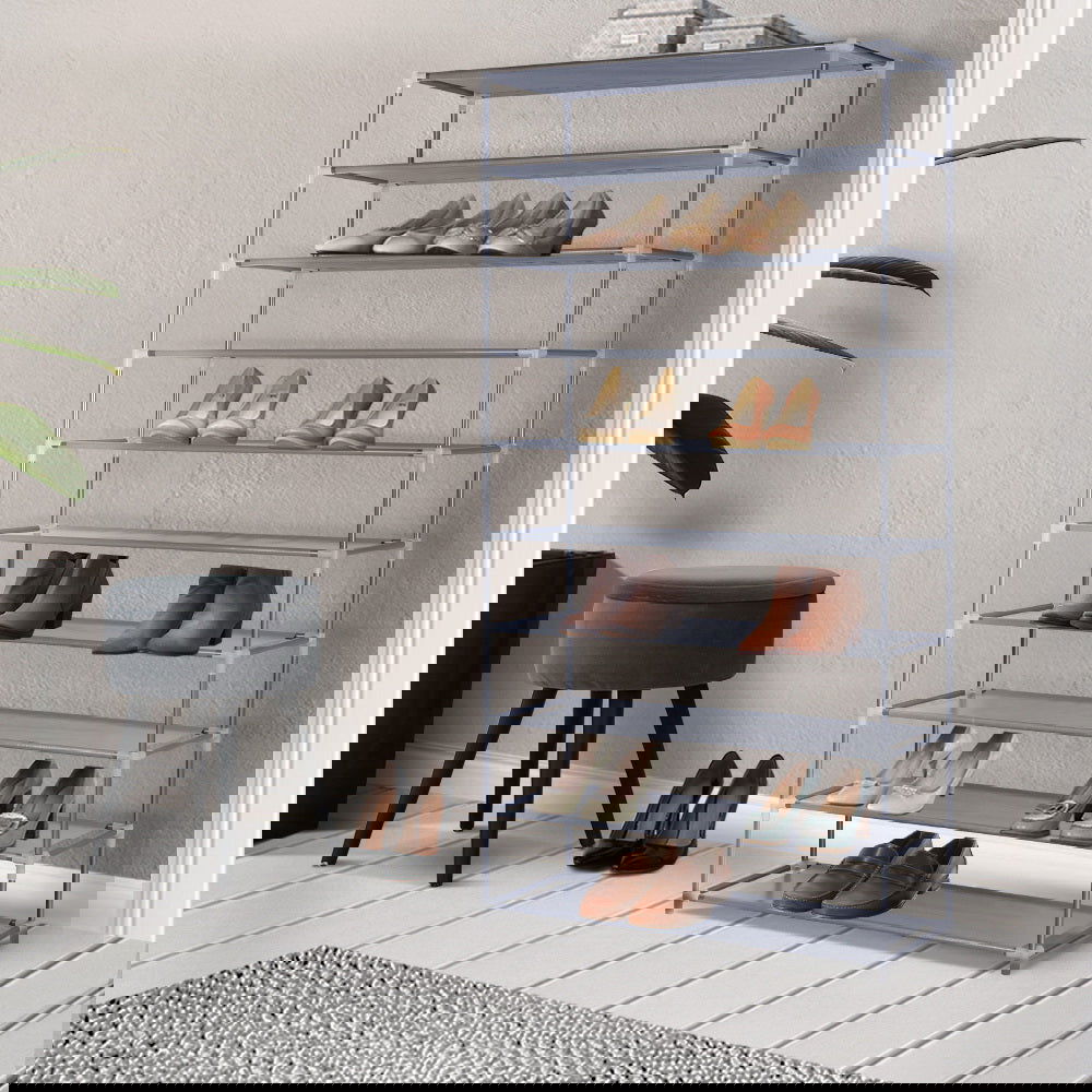 Artiss 10-Tier Shoe Rack Stackable 50 Pairs Grey - Cosy Abode