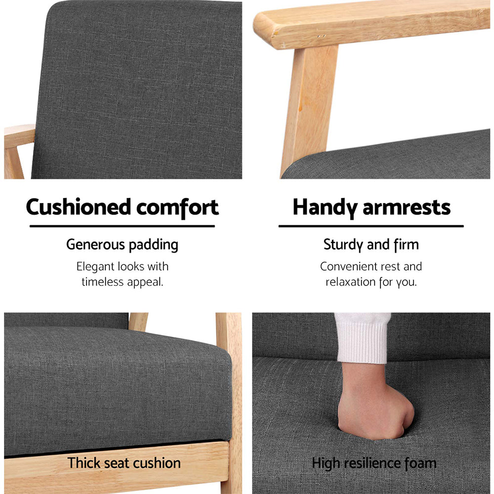 Artiss 2-Seater Sofa Armchair Skane - Cosy Abode