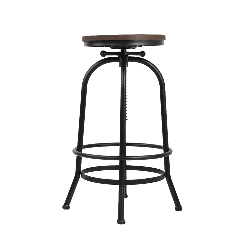 Artiss 2x Bar Stools Adjustable Wood Chairs - Cosy Abode