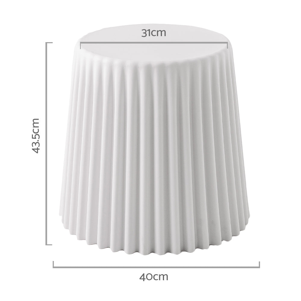 Artiss 2x Bar Stools Cupcake Plastic Foot Stool White - Cosy Abode