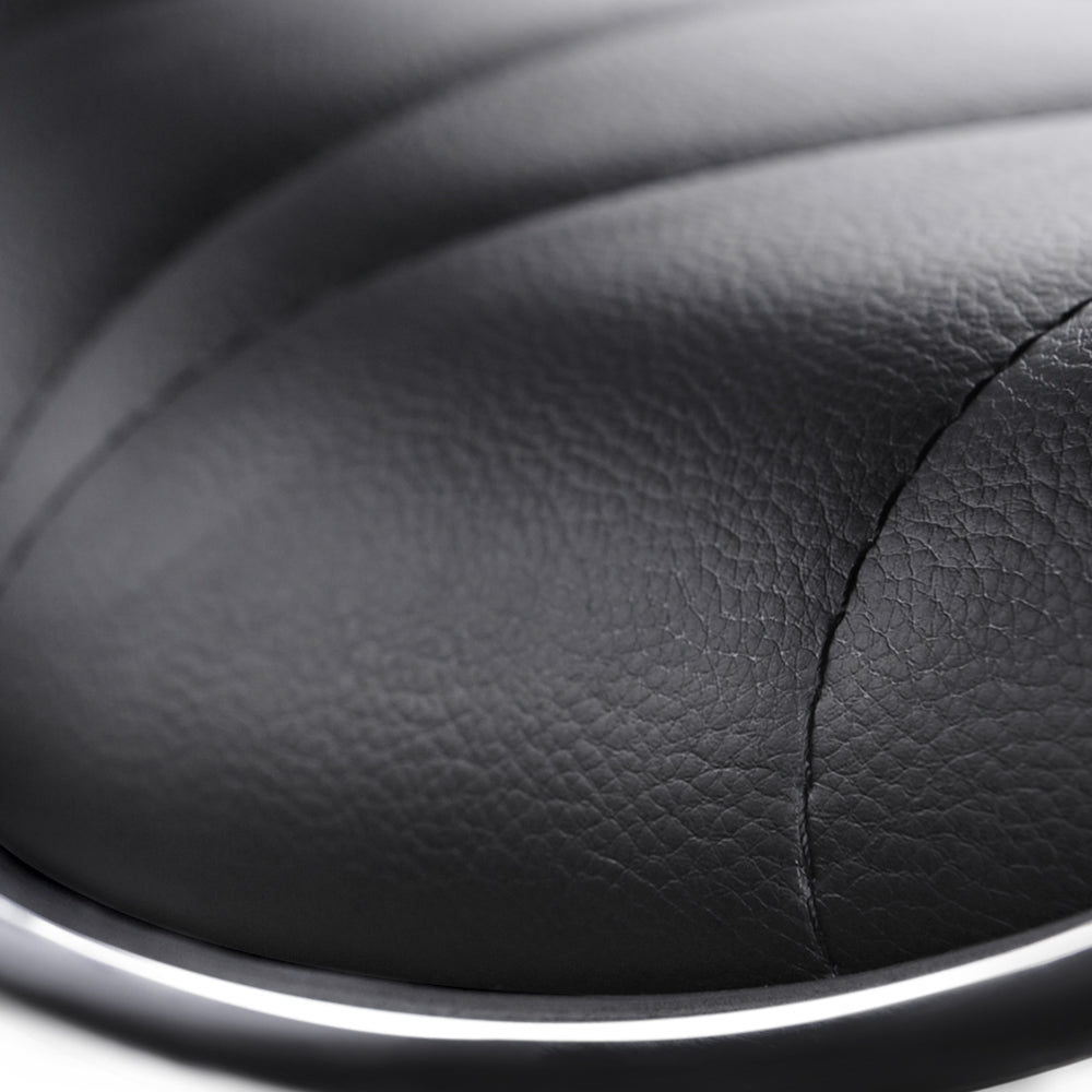 Artiss 2x Bar Stools Gas Lift Leather Seat Black - Cosy Abode