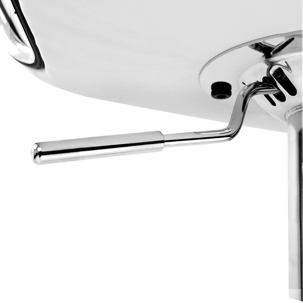 Artiss 2x Bar Stools Gas Lift Leather Seat White - Cosy Abode