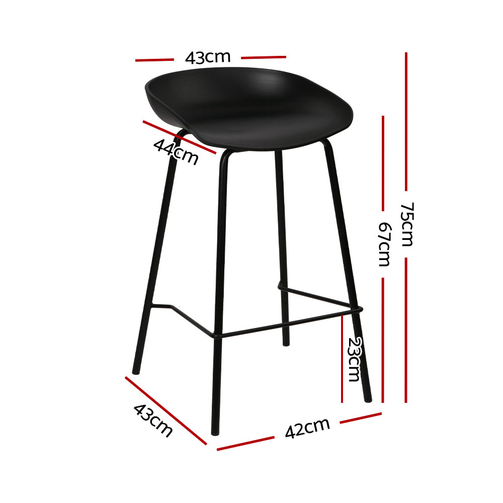 Artiss 2x Bar Stools Kitchen Counter Stools Metal - Cosy Abode
