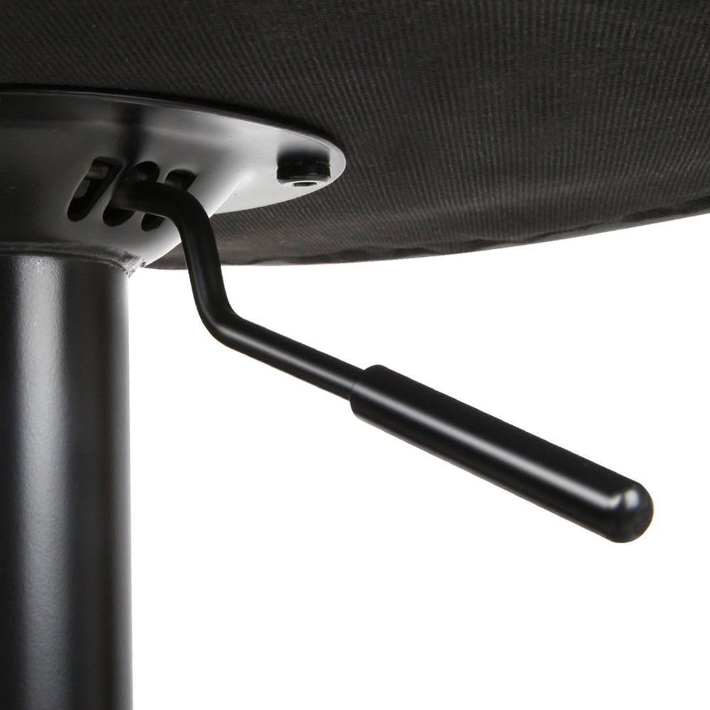 Artiss 2x Bar Stools Kitchen Dining Chairs Gas Lift Stool Leather Black - Cosy Abode