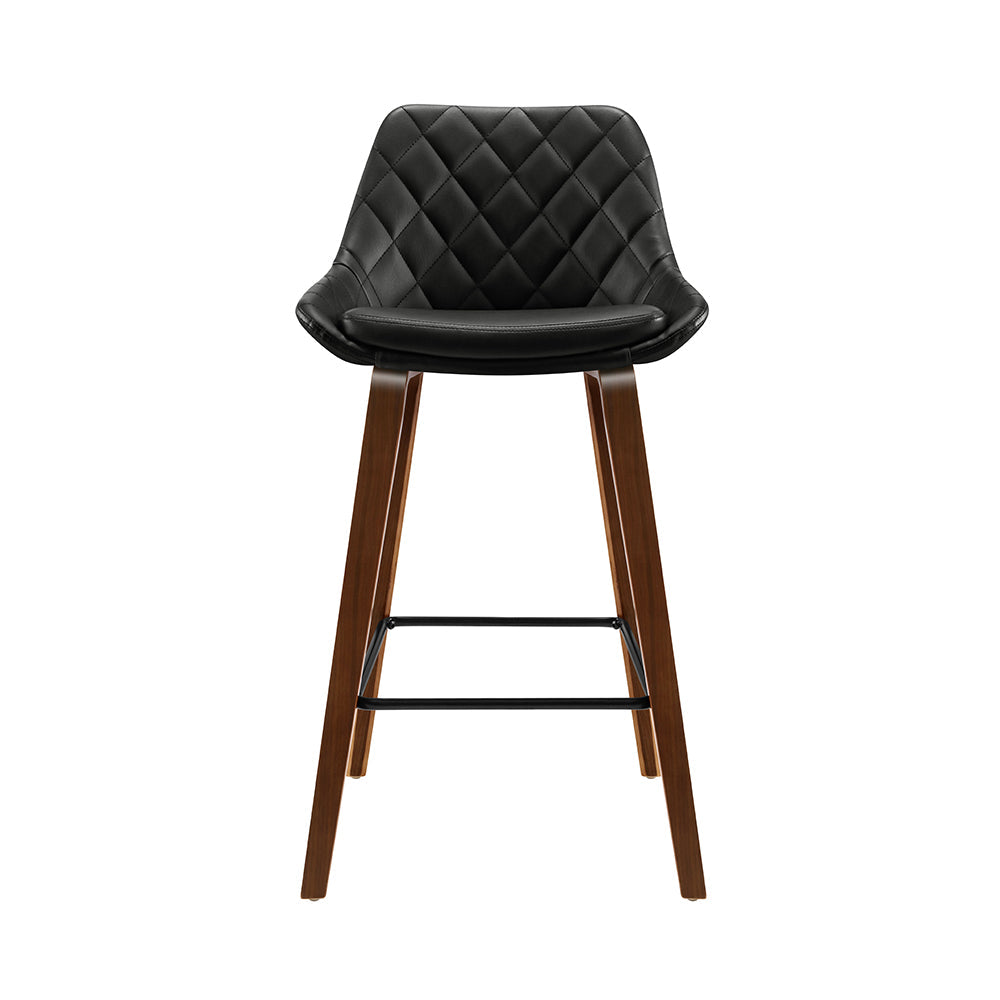 Artiss 2x Bar Stools PU Seat Wooden - Cosy Abode