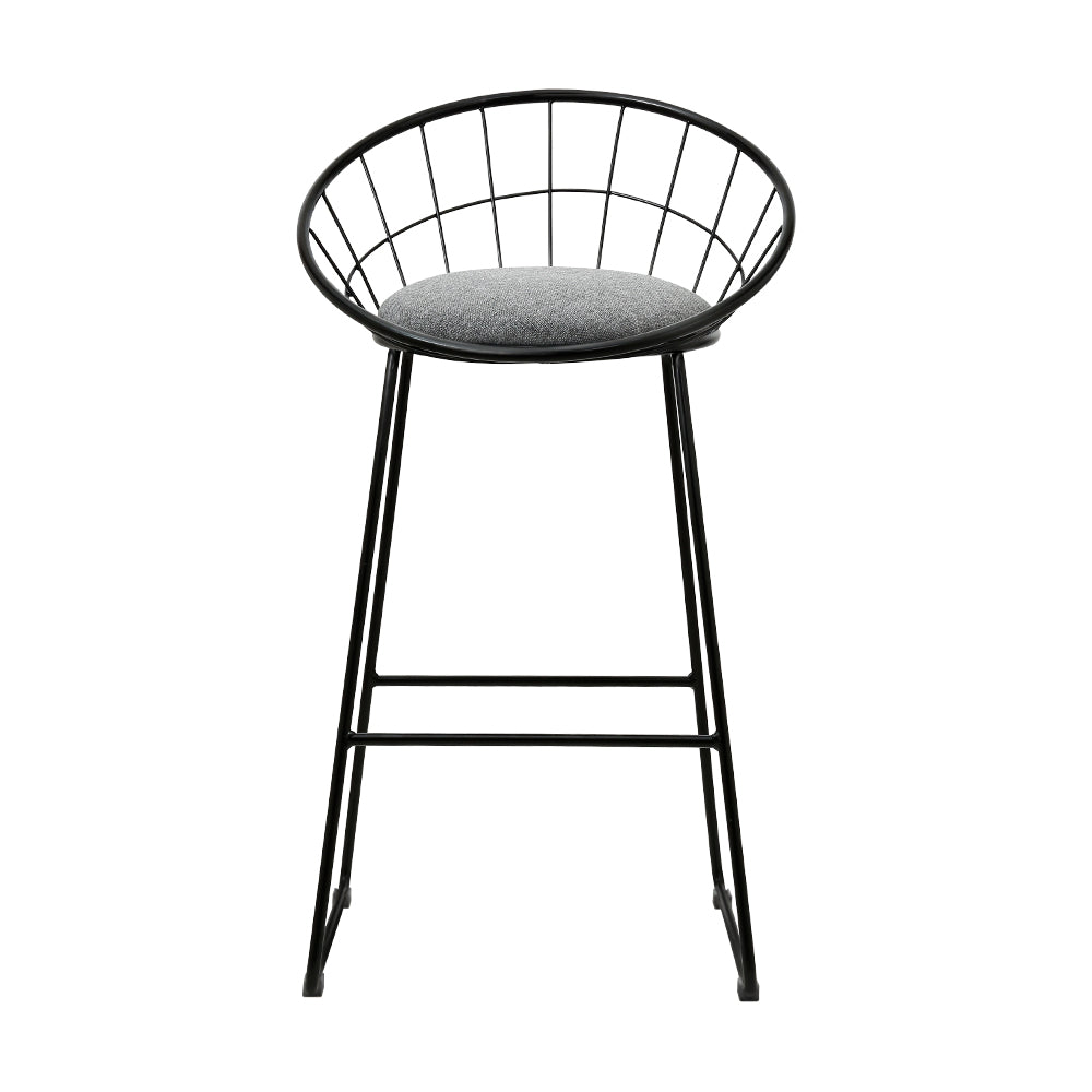 Artiss 2x Bar Stools Padded Seat Metal - Cosy Abode