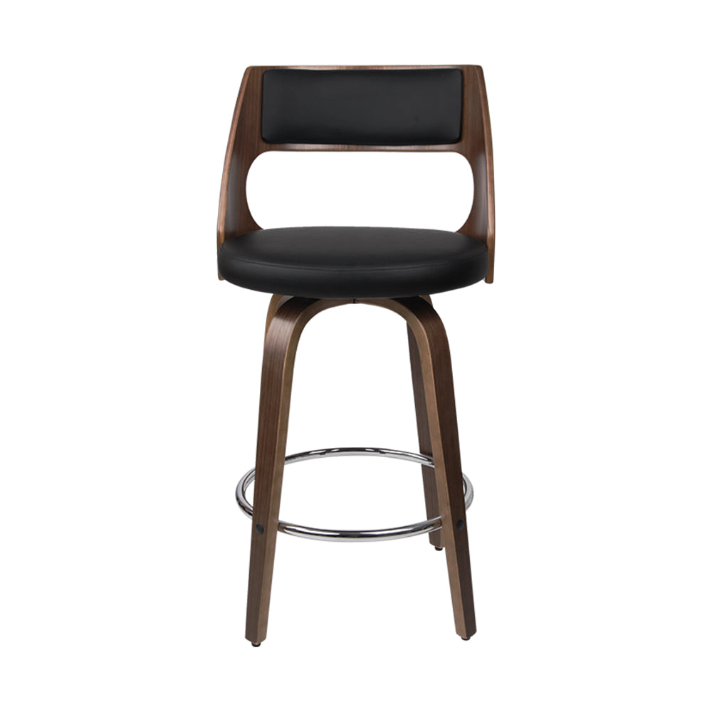 Artiss 2x Bar Stools Swivel Leather Chair 76cm - Cosy Abode