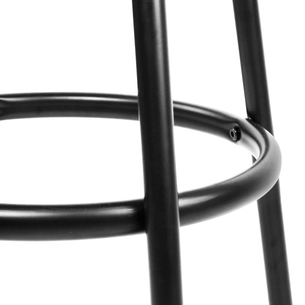 Artiss 2x Bar Stools Swivel Leather Padded Metal - Cosy Abode