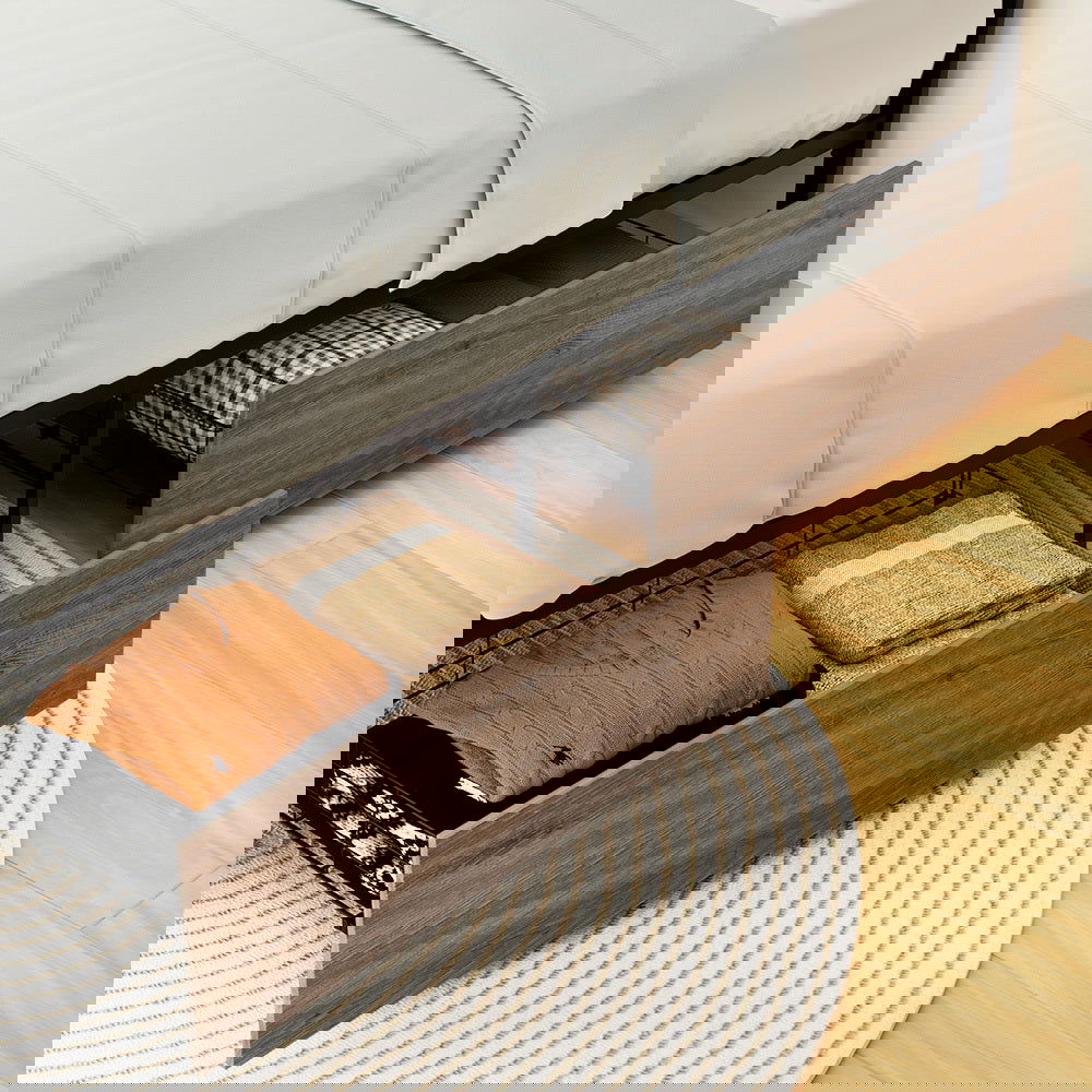 Artiss 2x Bed Frame Storage Drawers Trundle Black - Cosy Abode