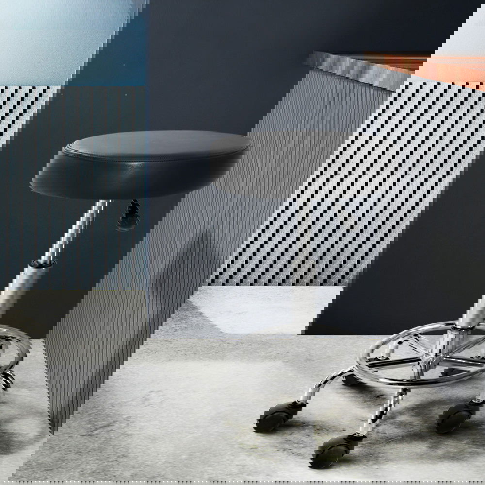 Artiss 2x Salon Stool Round Swivel Chair Black - Cosy Abode