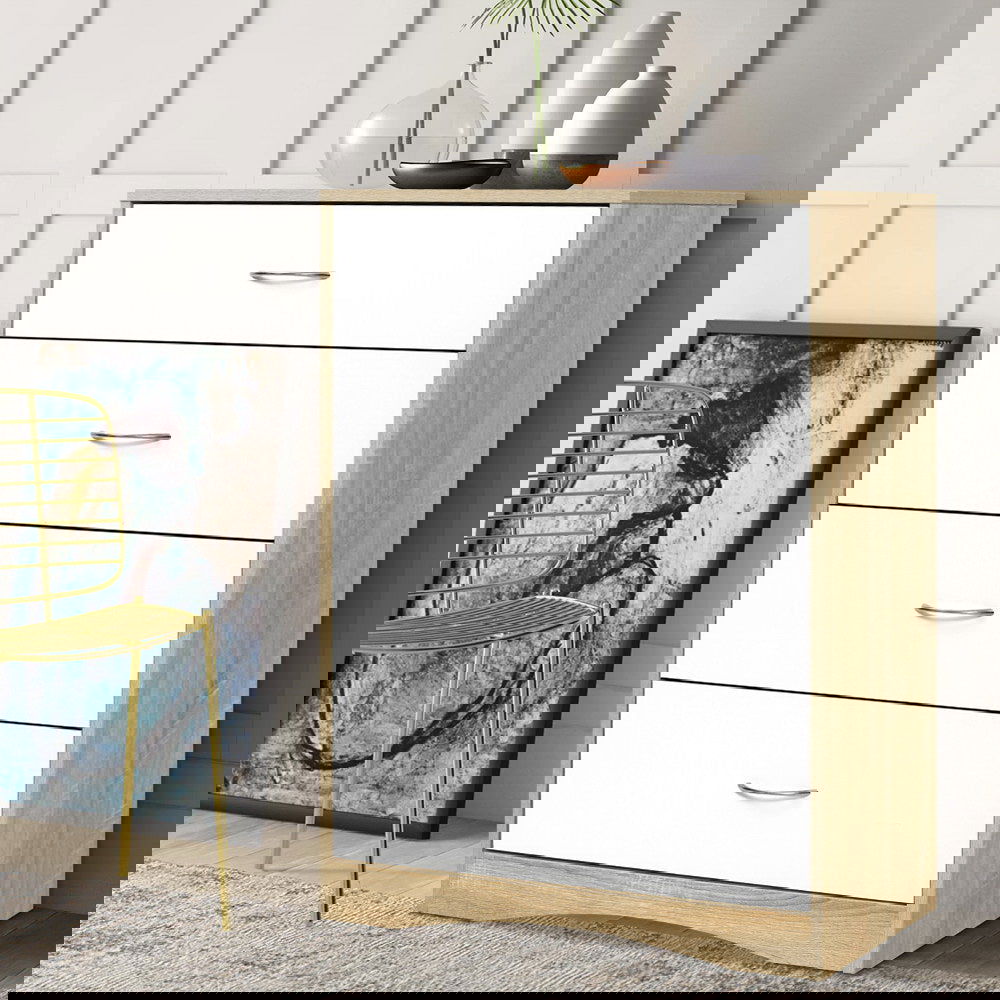 Artiss 4 Chest of Drawers - BURL - Cosy Abode