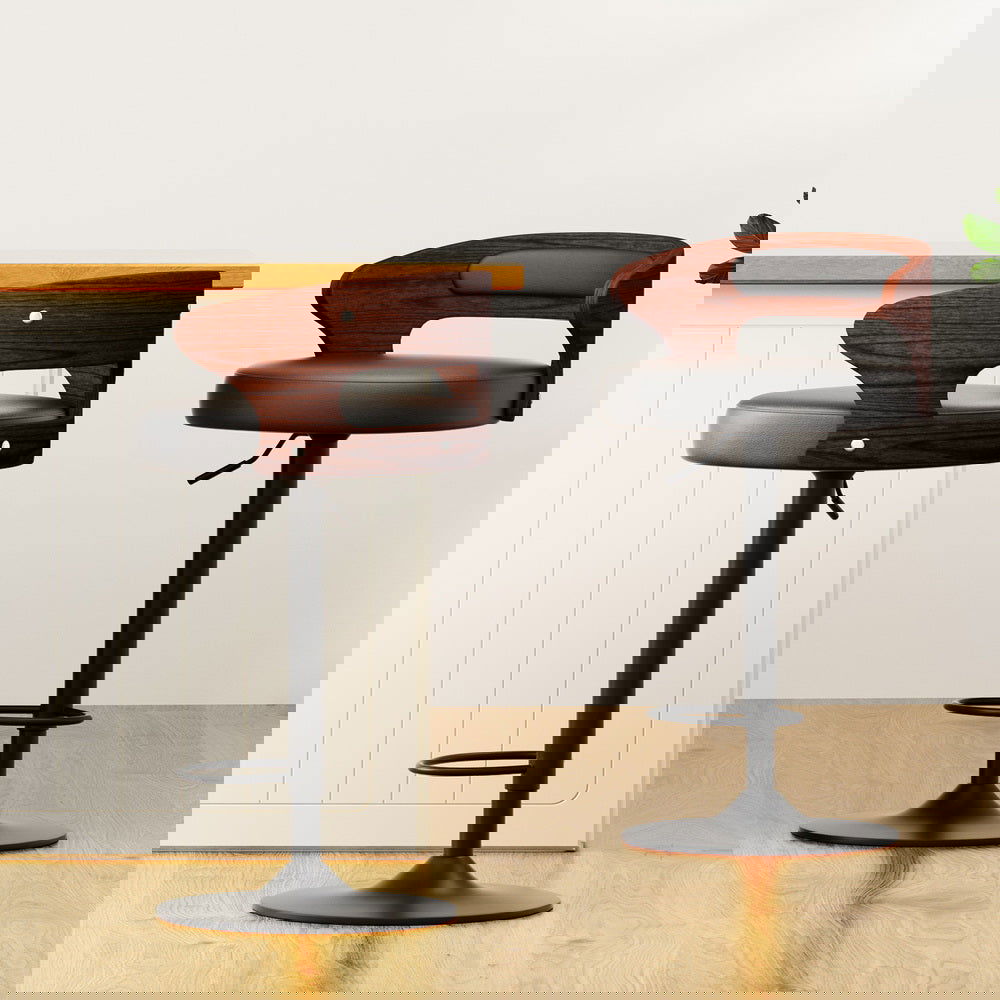 Artiss 4x Bar Stools Gas Lift Faux Leather - Cosy Abode