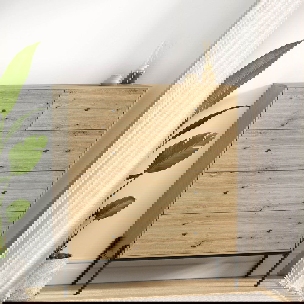 Artiss 5 Chest of Drawers - ARNO Pine - Cosy Abode