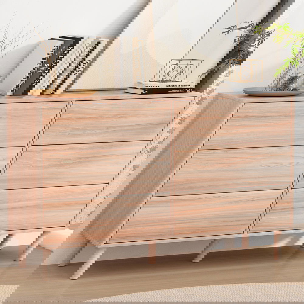 Artiss 6 Chest of Drawers Cabinet Dresser Table Tallboy Storage Bedroom Pine - Cosy Abode