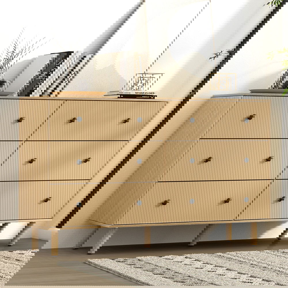 Artiss 6 Chest of Drawers Tallboy Cabinet - RUTH Pine - Cosy Abode