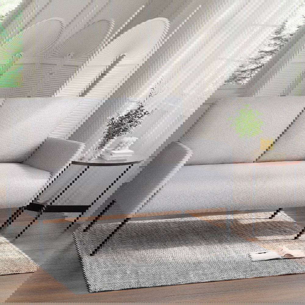 Artiss Armchair 2-Seater Sofa Pillow Linen Grey - Cosy Abode