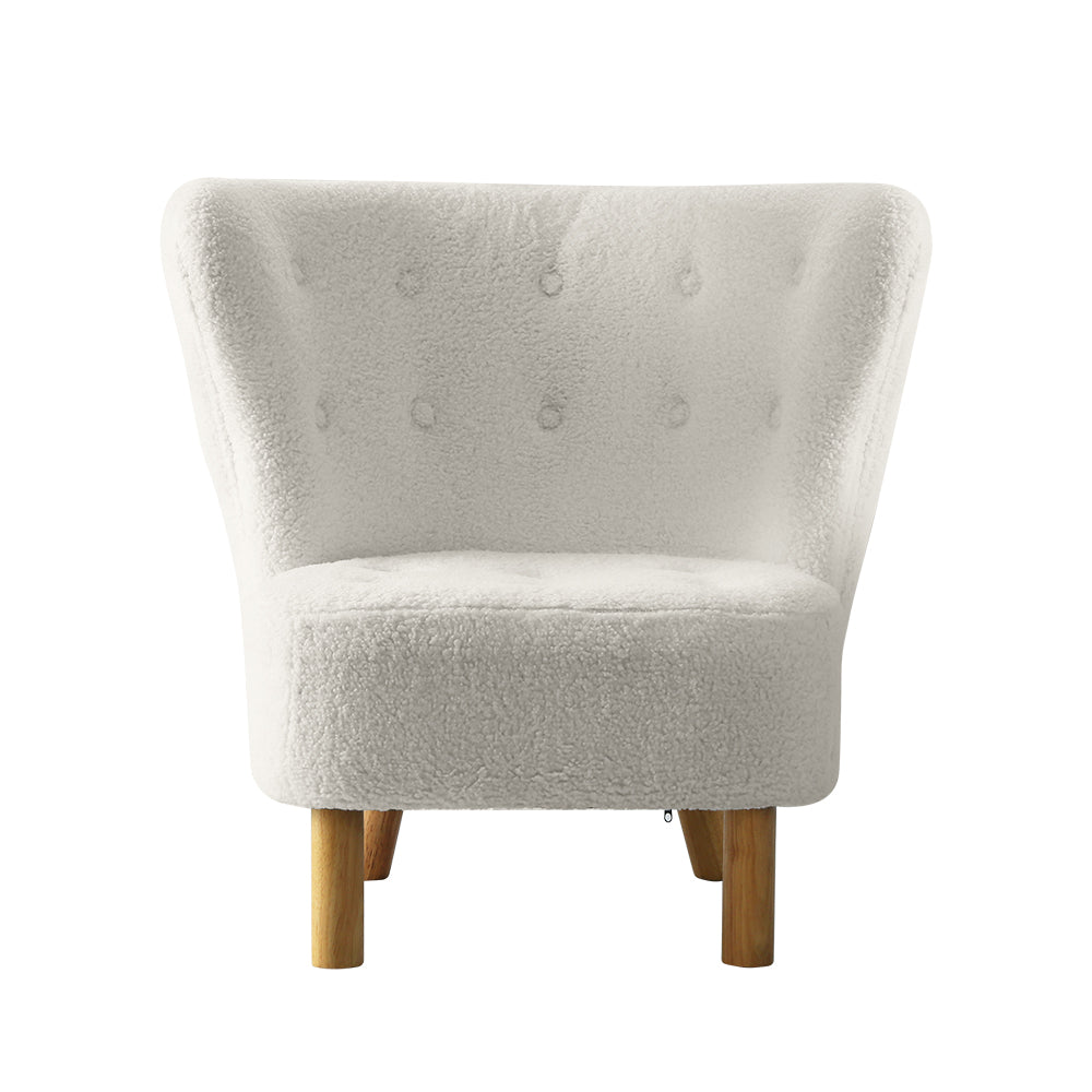 Artiss Armchair Lounge Accent Chair Armchairs Couch Chairs Sofa Bedroom White - Cosy Abode