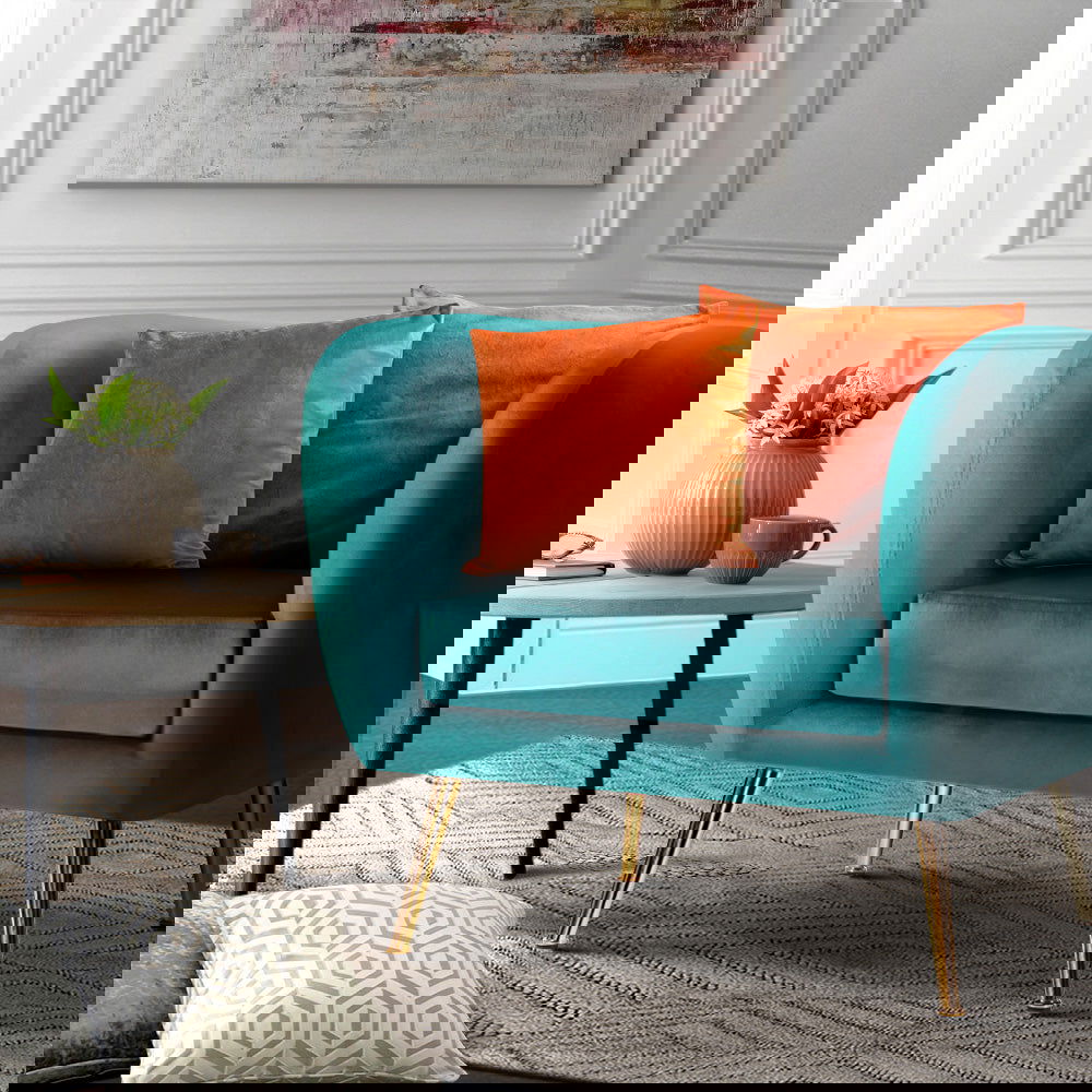 Artiss Armchair Lounge Sofa Arm Chair Accent Chairs Armchairs Couch Velvet Green - Cosy Abode