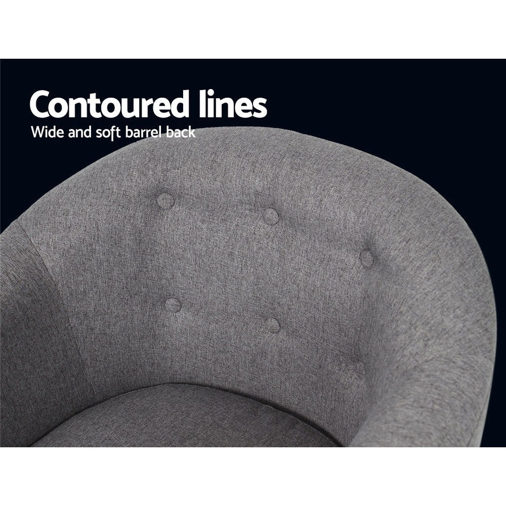 Artiss Armchair Tub Chair Grey Adora - Cosy Abode