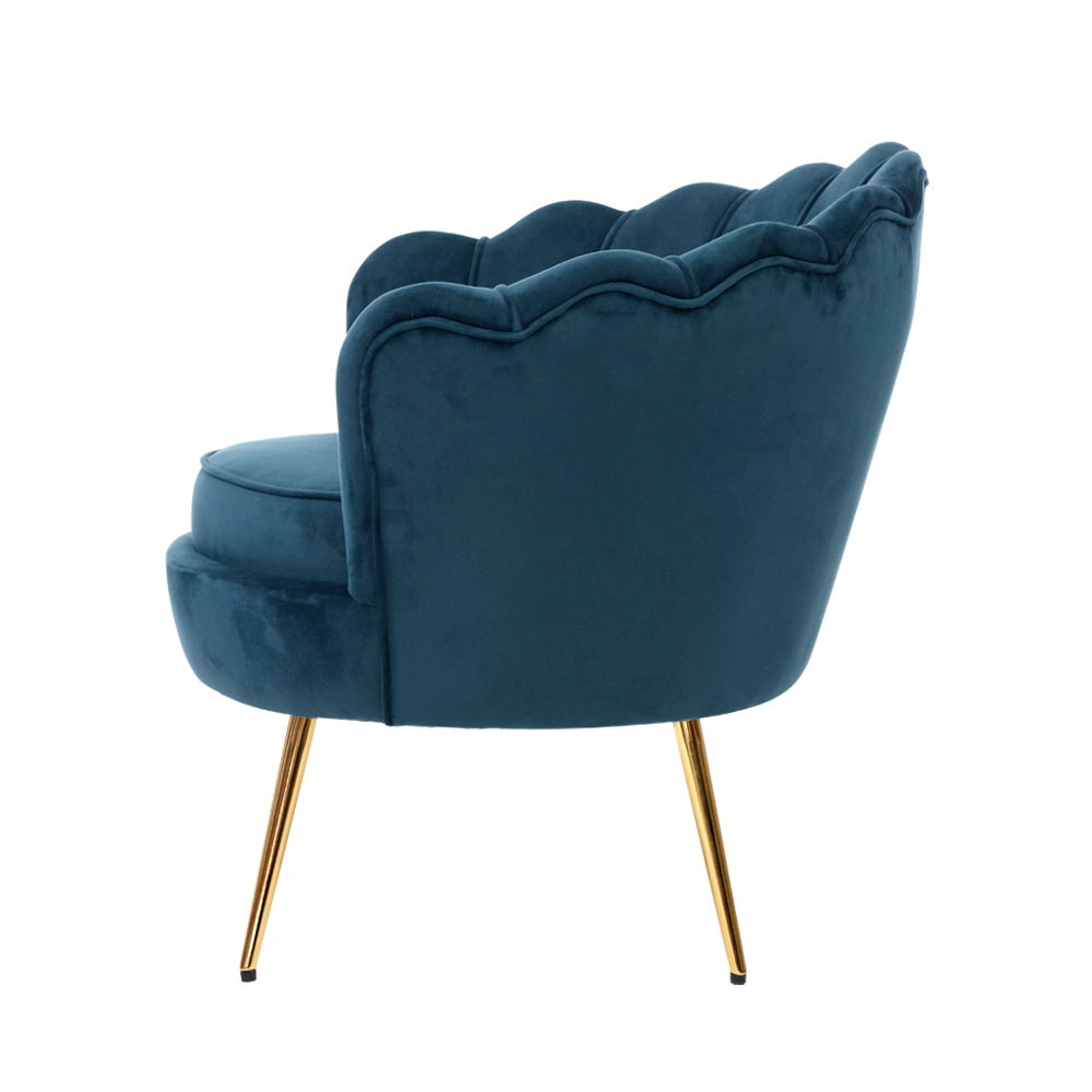 Artiss Armchair Velvet Blue Callista - Cosy Abode