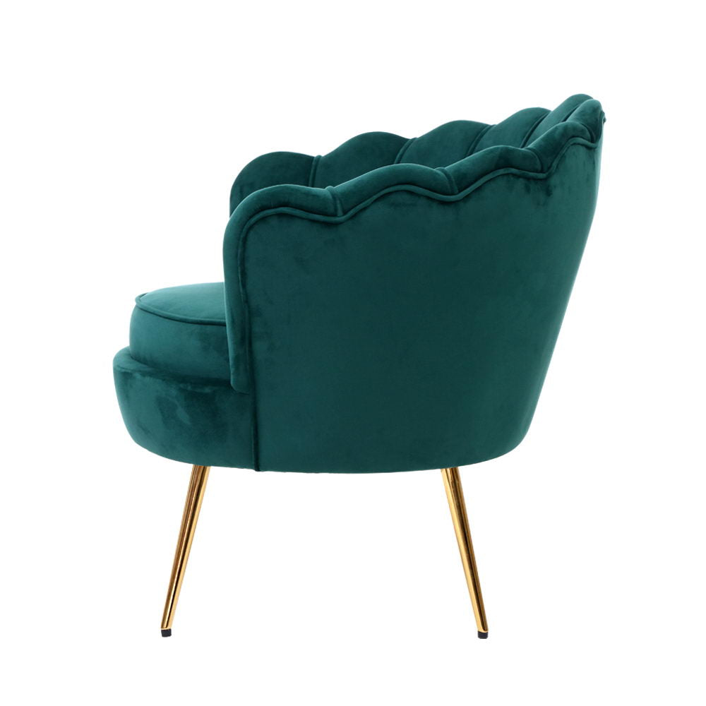 Artiss Armchair Velvet Green Callista - Cosy Abode
