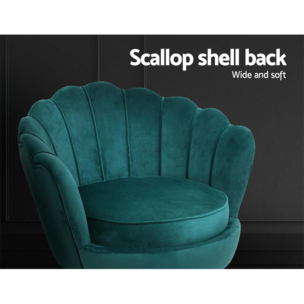 Artiss Armchair Velvet Green Callista - Cosy Abode