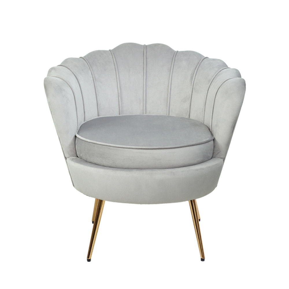 Artiss Armchair Velvet Grey Callista - Cosy Abode