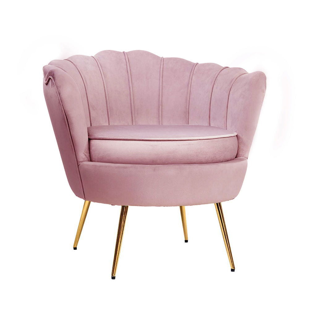 Artiss Armchair Velvet Pink Callista - Cosy Abode