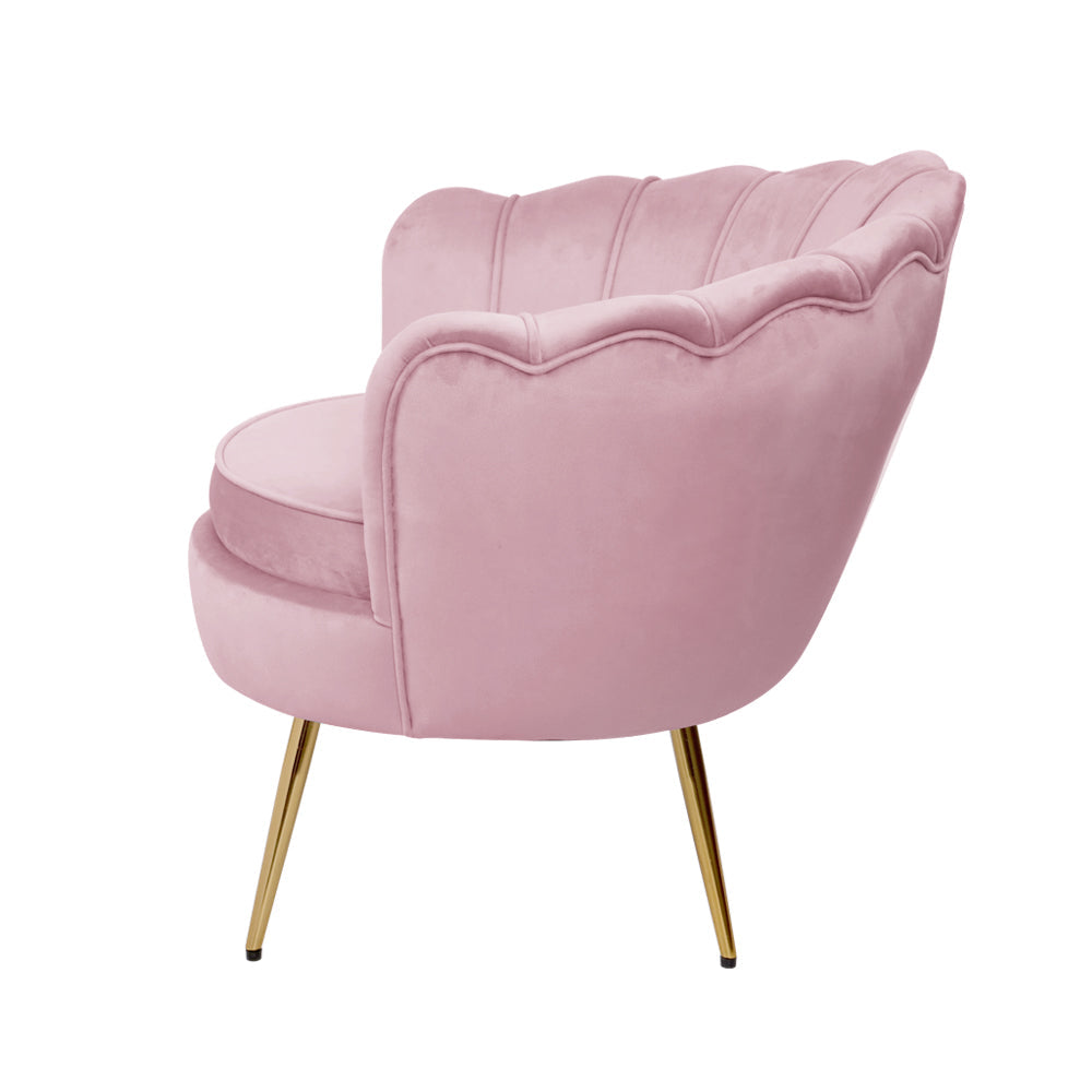 Artiss Armchair Velvet Pink Callista - Cosy Abode