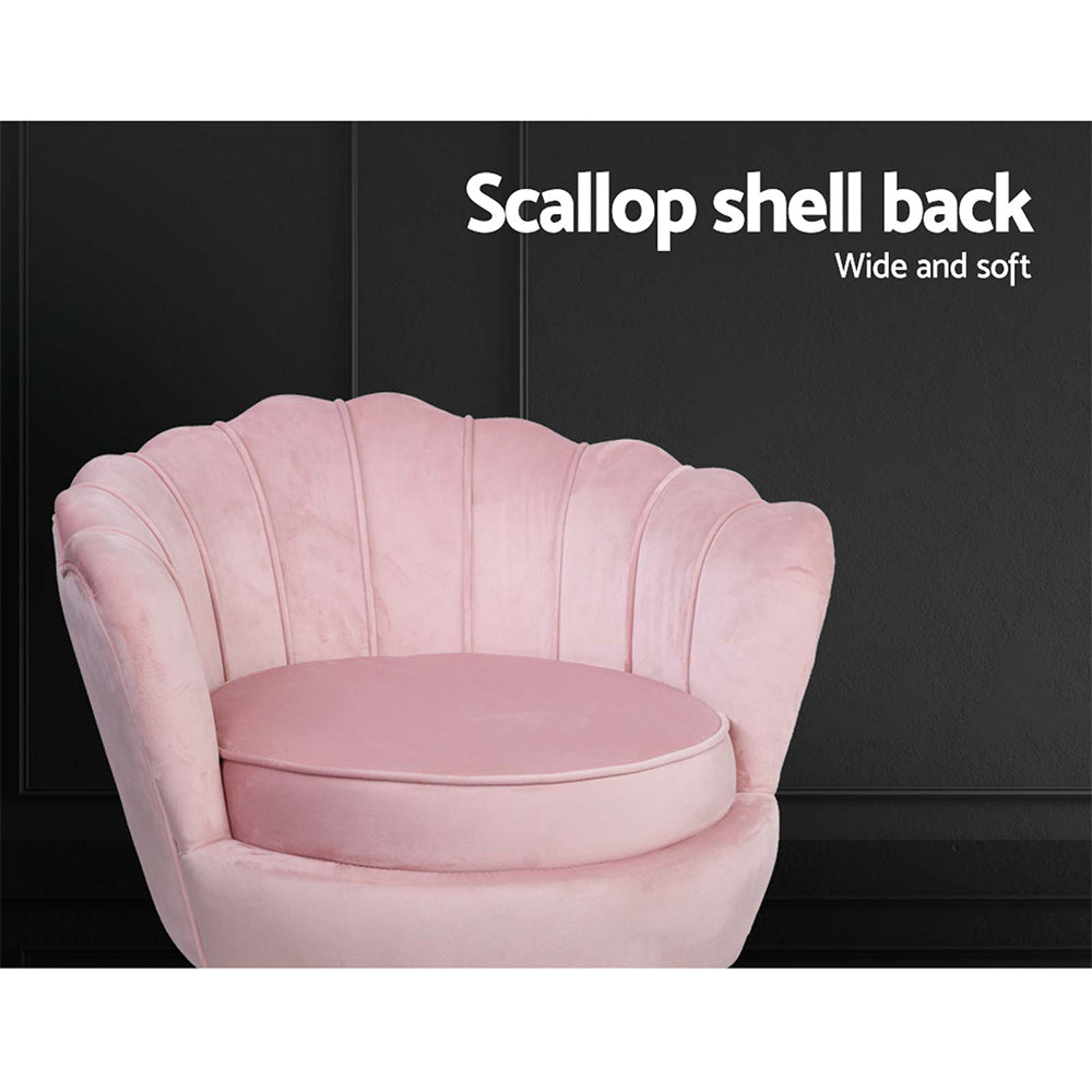 Artiss Armchair Velvet Pink Callista - Cosy Abode