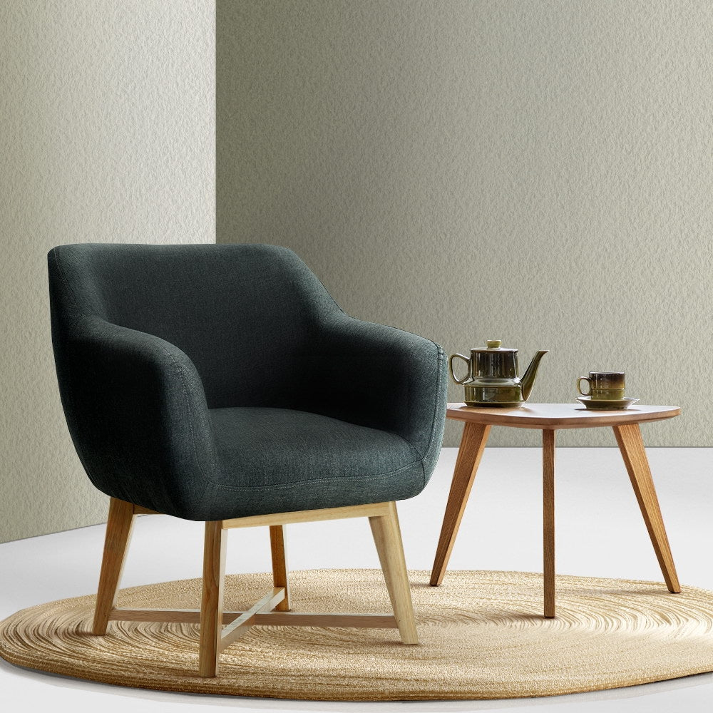 Artiss Aston Tub Accent Chair Charcoal - Cosy Abode