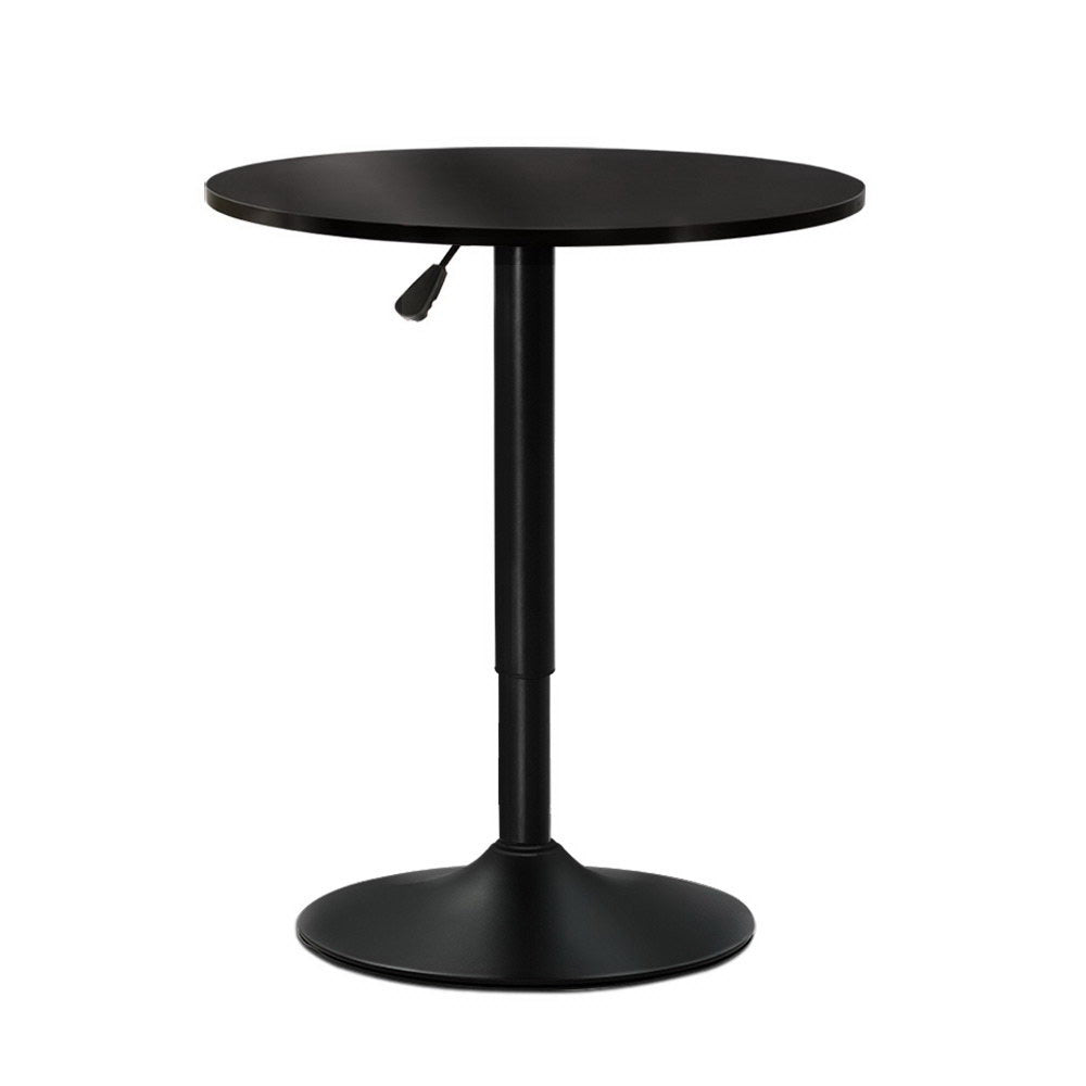 Artiss Bar Table Gas Lift Round Black - Cosy Abode