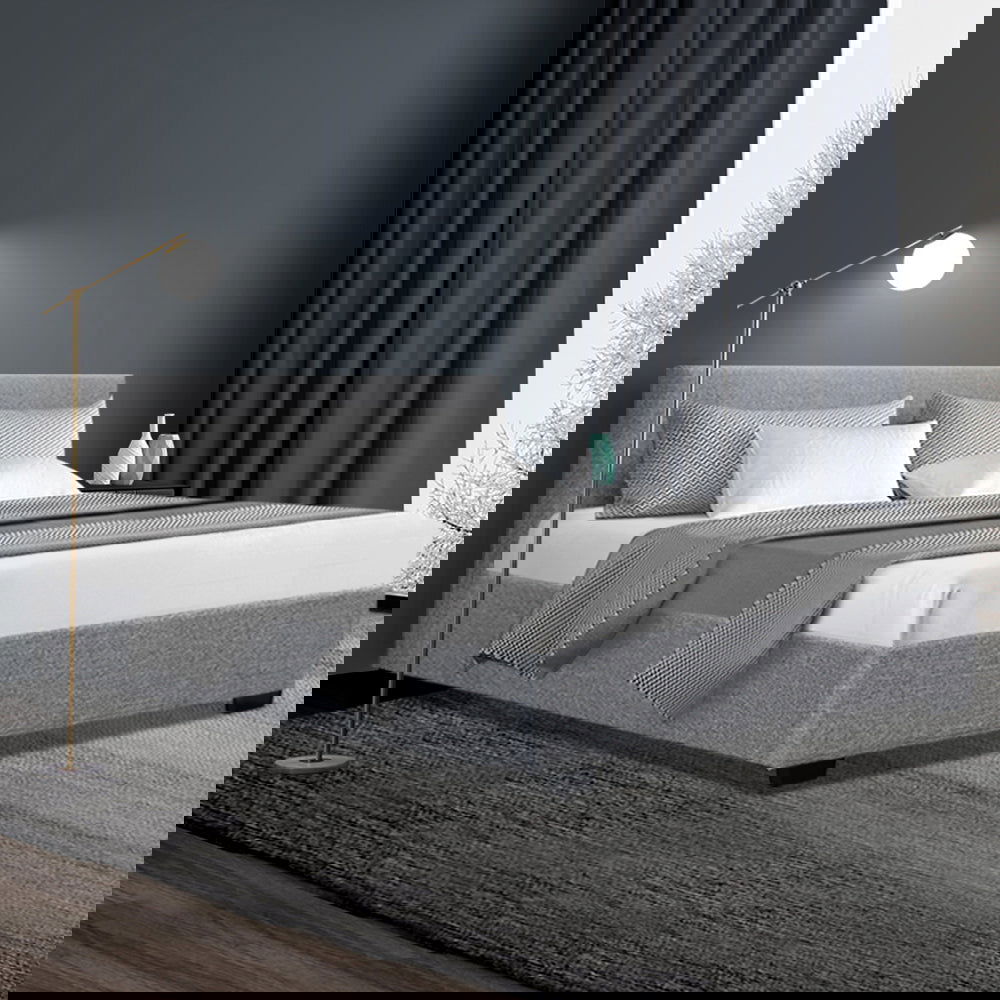 Artiss Bed Frame Double Size Gas Lift Grey NINO - Cosy Abode