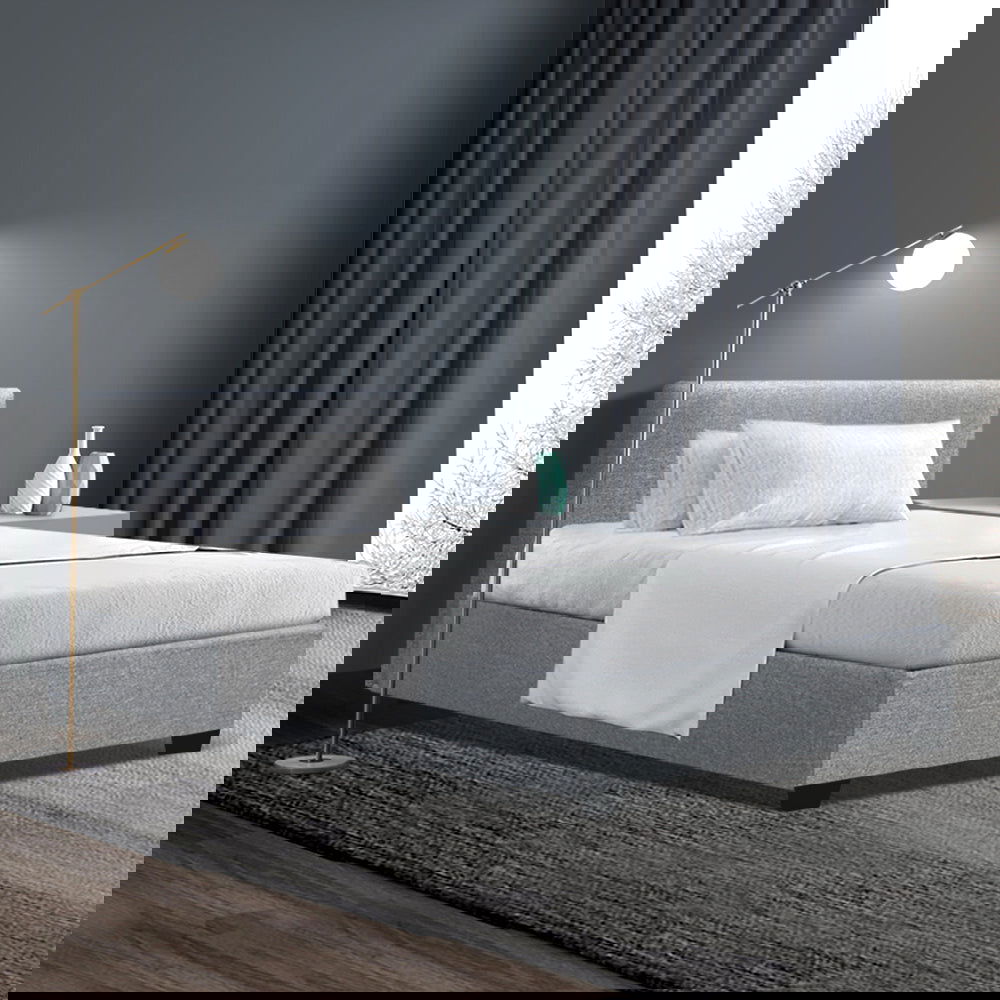Artiss Bed Frame King Single Size Gas Lift Grey NINO - Cosy Abode