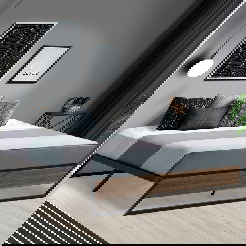 Artiss Bed Frame Metal Frame Bed Base OSLO - Double - Cosy Abode
