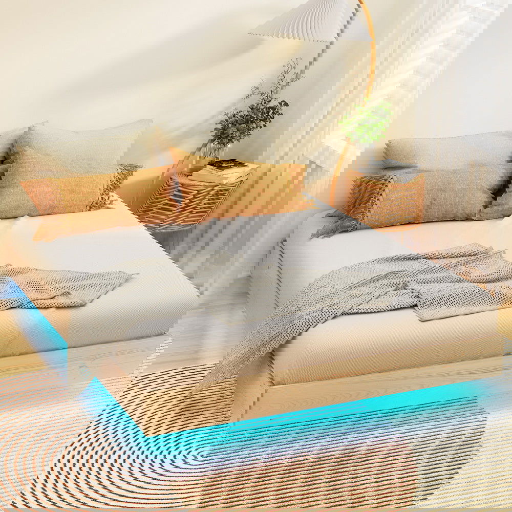 Artiss Bed Frame Queen Size Floating Wooden Mattress Base Platform Timber ODIN - Cosy Abode