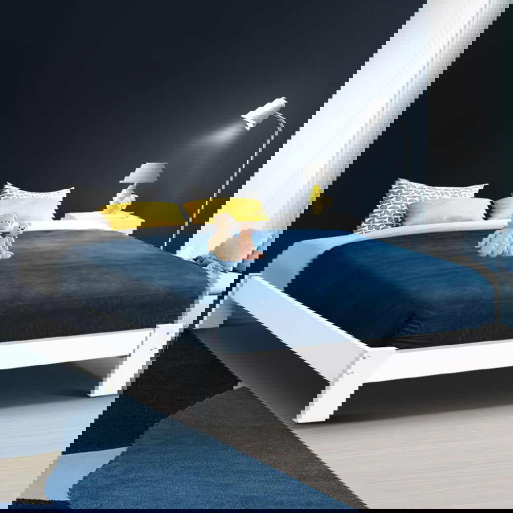 Artiss Bed Frame Queen Size Wooden White JADE - Cosy Abode