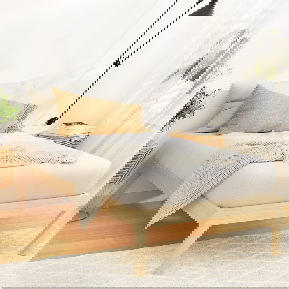 Artiss Bed Frame Single Size Wooden Base Mattress Platform Timber Pine BRUNO - Cosy Abode